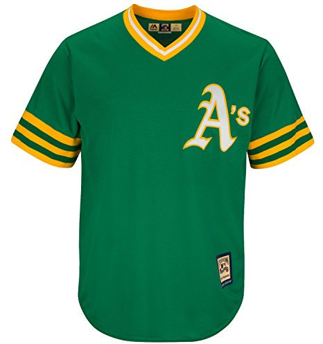 Majestic Oakland Athletics Cooperstown Cool Base Retro Green Jersey
