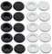 Blovess Lot de 20 capuchons de rechange en silicone pour manette analogique PS3/PS4/Xbox 360/Xbox One Noir/blanc