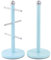 Mug Holder and Kitchen Paper Holder in Blue, Pink or Mint Green, Stainless Steel, Light Blue, Set of 2 Items
