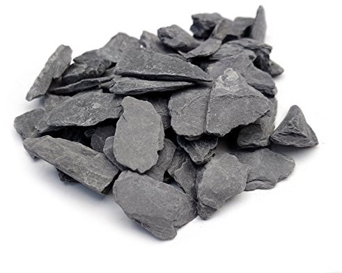 Natural Slate Stone -1/2 to 1 inch. Perfect Size for Miniature or Fairy Gardens, Aquariums, Reptiles, Terrariums, Model Railroads, Dioramas & Wargaming