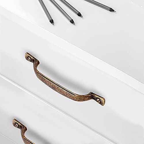Emuca - Tirador para mueble, CC 96mm, zamak, acabado bronce, Set de 20
