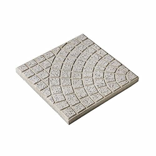 VERDELOOK Mattonella Ventaglio 40x40 cm Levigata Grigia, per la Decorazione di Pavimenti da Esterno