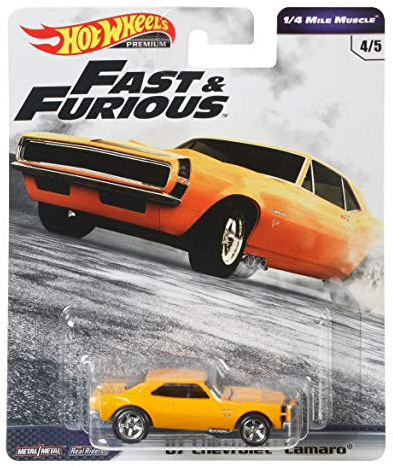 Hot Wheels Fast & Furious 1967 Chevrolet Camaro 7 cm yellow