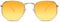 Cheapass Sonnenbrille Hexagonal Gold Orange Verlaufsglas UV-400 Transluzent Kleine Damen Herren