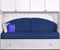 EFFETTO CASA Spalliera per Letto a Ponte, trasforma Il Letto in Un Divano. Due spalliere Mezzaluna realizzate indeformabili e sfoderabili (Blu)