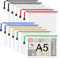 A5 Plastic Zip Folders - 12PCS A5 Mesh Zipper Pouch Plastic Zip Lock Bags Document Wallets File Zipper Bags Travel Storage Pouch for Office Supplies and Travel Accessories