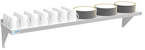 KoolMore - WMSH-1260 NSF Wandregal aus Edelstahl - Industriequalität Metallregal für gewerbliche Restaurantküchen, 12 x 60 cm