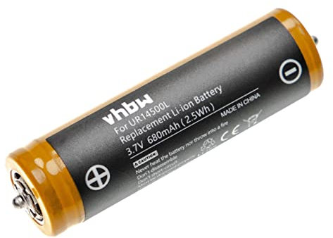 vhbw Akku kompatibel mit Braun Series 5 530, 550, 550s-3, 550s-4, 560, 560s-3, 560s-4, 570cc, 570cc-3 Rasierer Haarschneider (680mAh, 3,7V, Li-Ion)
