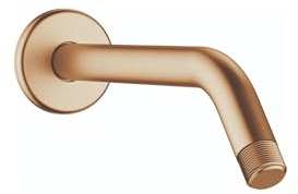 hansgrohe Extended Length 9-inch Modern Coordinating Showerarm in Brushed Bronze, for Wall Mount Showerhead, 04186143