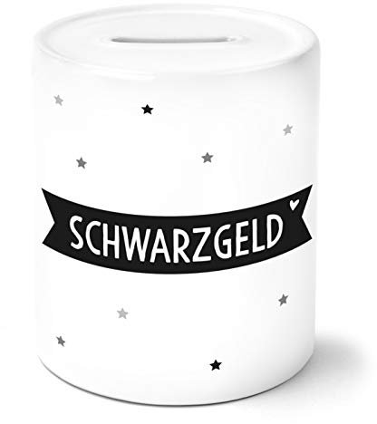 OWLBOOK Schwarzgeld Kasse Spardose Personalisiert mit Namen Deko Idee optimal für Cafes Restaurants Bars zur Einweihung