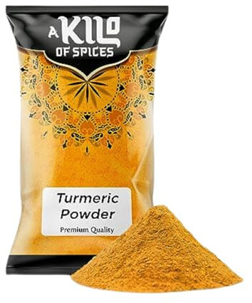 A Kilo of Spices | Turmeric Powder 1Kg | Freshly Packed for Cooking, Health & Wellness | Ideal for Curries, Smoothies & Golden Milk | Essential Ingredient for Traditional Recipes & Everyday Cooking