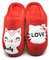 P&L ITALY COLLECTION Zapatilla CASA Mujer de Invierno Antideslizantes Algodón Pantufla Peluche Rojo 40/41