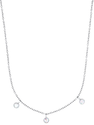 Amor Kette mit Anhänger Edelstahl Damen Halsschmuck, mit Zirkonia synth., 40+2+3 cm, Gold, Kommt in Schmuck Geschenk Box, 2034283