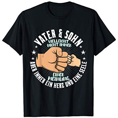 Vater & Sohn Nicht immer einer Meinung Vatertag Geschenk T-Shirt