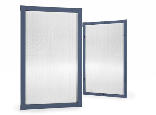 Home-Vision® Insektenschutz Fliegengitter Fenster Alu Rahmen Insektenschutz Mückenschutz Fliegenschutzgitte Fliegenschutz 3 Farben des Profils(Dunkelblau, B60cm x H80cm) insektenschutz mit rahmen