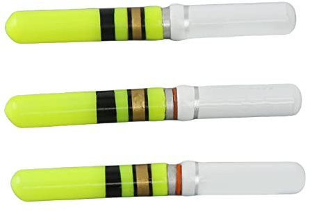 Alomejor 3Pcs Nachtfischen LED Schwimmer Leuchtend Leuchtende Schwimmer Schwanz LED Licht Stick Werkzeuge Angeln Schwimmer Schwimmer(Grün)