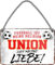 schilderkreis24 – Blechschild Lustiger Spruch Deko Artikel Sport Verein Geschenkidee Männer Club Fußball Fan (Fussball Religion Union 18x12cm)