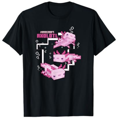 Minecraft Pink Axolotl Pond T-Shirt