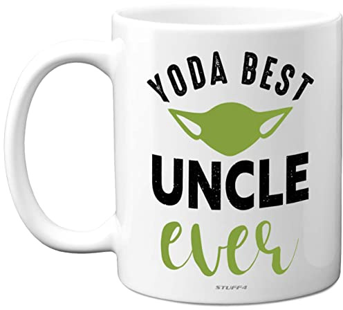 Stuff4 Yoda Best Mug, Uncles Gifts from Nephew Niece | Fathers Day Mug Gifts, Uncle Birthday, Christmas, 11oz Ceramic Dishwasher Safe Coffe Cup, Cute Funny Made in UK