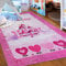 Mazovia Kinderzimmerteppich Antirutsch - Waschbar bis 30 Grad - Prinzessin Schloss - Kurzflor Kinderteppich Teppich für Kinderzimmer - ÖKO-TEX - Teppiche Mädchen Rosa Pink 160 x 230 cm