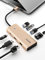 USB C Hub, iDsonix 8 in 1 USB C Hub Aluminium Multiport Adapter, USB C Docking Station mit HDMI 4K@60Hz, PD 100W, 1Gigabit Ethernet, SD/TF Kartenleser für MacBook Air/Pro iPad Dell/Hp Laptop Roségold