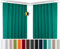 BEAUTEX 2er Set Kräuselband Verdunkelungsvorhang mit U-Band, Gardinen abdunkelnd und Blickdicht (B=300 cm, H=245 cm, Petrol)