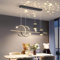 Bellastein Moderne LED Esstisch Hängelampe Neu Entwurf sternenklarer Himmel Pendelleuchte Höhenverstellbar Fernbedienung Hängeleuchte für Esszimmer Wohnzimmer Büro Pendellampe (Schwarz)