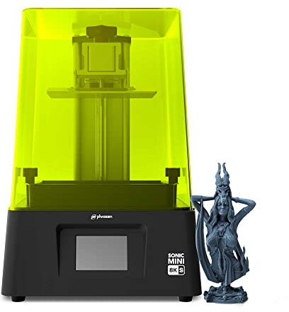 Phrozen Sonic Mini 8K S Resin 3D Drucker | UV-Harz 3D Druckmaschinen mit 7,1 Zoll Mono-LCD Bildschirm | 22 µm Mini 3D Printer mit Druckgröße 165x72x170mm | geeignet für Anfänger