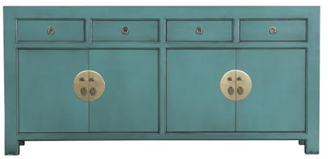 Fine Asianliving Chinesisches Sideboard Türkis - Orientique Sammlung B180xT40xH85cm China Chinesische Kommode chinesischer Schränke China Möbel Orientalischer Asiatischer