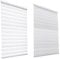 HSYLYM Cheap Luxury Blackout Roller Shades Double Layer Day and Night Indoor Shade Window Manual Zebra Blinds (Width 110cm x Length 150cm,White)