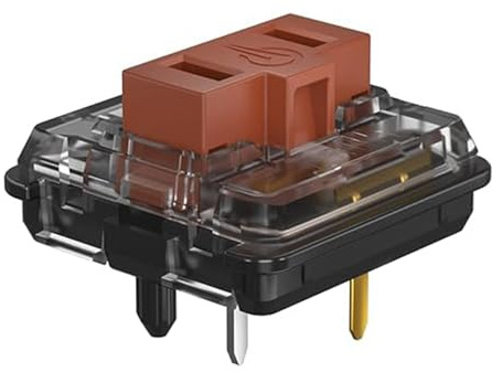 Zjmehty Kailh 1350 Chocolate Braun Low Profile Mechanische Tastatur Schalter,Taktile RGB/SMD Schalter(108 Stück,Choc Braun)