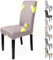 Zindoo Stuhlhussen 6er Set Groß Stretch Stuhlbezug, Interessant Modernes Muster Abnehmbarer Waschbar Stuhl Hussen für Hotels, Restaurants, Hochzeiten, Party Deko