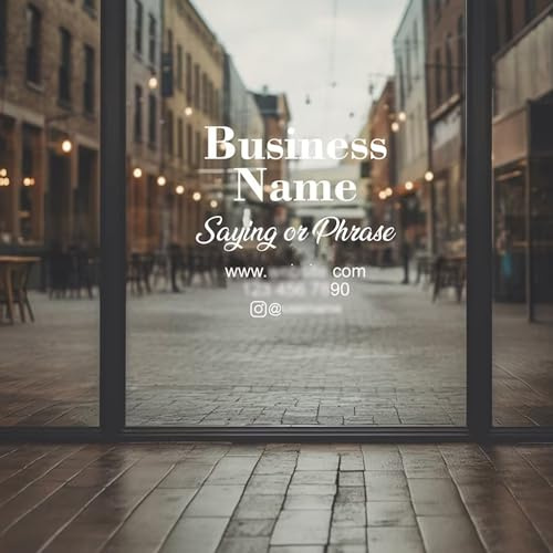 Autocollant De Fenêtre Personnalisé - Autocollant En Verre De Devanture De Magasin De Café De Restaurant D'affaires Personnalisable - Nom De L'entreprise Logo Porte Vinyle Lettrage Signe (Size : 45X4