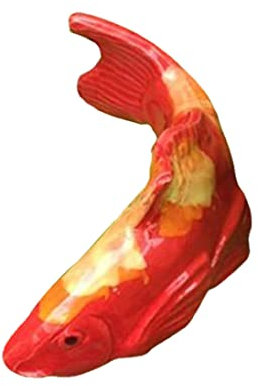 Wedhapy Koi Fische Garten Koi Harz Gartenstatue Dekoration Bemalte Koi Figur Realistische Asiatische Koi Landschaft Aquarium Dekor Skulptur Für Rasenteich Dekoration