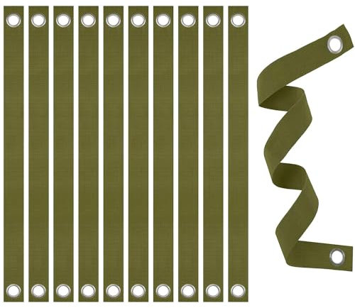 10 Pièces de Souche d'arbre de Kit, Sangles de Piquet de Support d'arbre, l'arbre Soutient L'ancre de Jeune Arbre, pour la Fixation des Plantes pour Une Croissance Saine - Olive