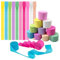 10 Rollen Krepppapier-Luftschlangen Zum Aufhängen, Regenbogen-Krepppapier, Macaron-Farbe, Blau, Rosa, Weiß, Krepp, Vorhang, Hintergrund
