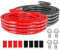 Cavo elettrico in PVC da 21,3mm² - 4 AWG Filo elettrico di 6 m (3 Metri nero e 3 Metri rosso) in rame stagnato ad alta temperatura per pannelli solari, elettrodomestici, veicoli, ecc.