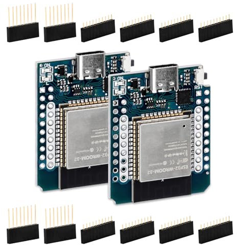 2 Piezas ESP32 Mini ESP32 NodeMCU WiFi Bluthooth módulo Placa de Desarrollo Compatible con Arduino
