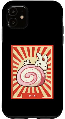 Hülle für iPhone 11 Anime Rabbit Eat Cake Roll Lover Retro Japanischer Stil