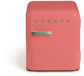 CREATE / RETRO FRIDGE 50 SAGE/Frigorífico terracota maneta verde sage / 85W. minibar. un estante. diseño retro. 50 cm. dos repisas. capacidad de 48L. bajo consumo. 50x44x49.8 cm