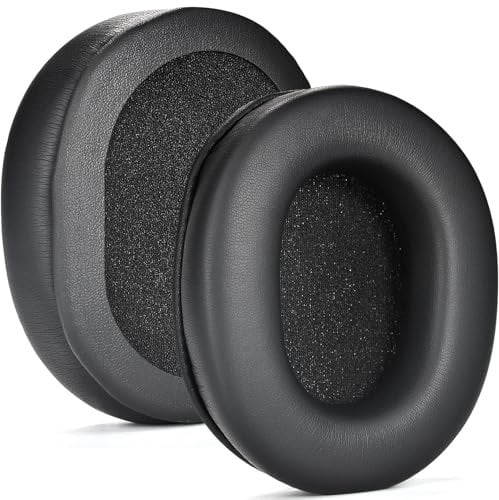 umvowuxa Replacement Ear Pads Compatible with ATH M50X/M50/M50xBT/M50RD/M40X/M30x/M20x/MSR7 Headphones,Soft Protien Leather(Black)