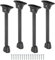 sourcing map Lot de 4 pieds de table pliants en métal de 20 cm - Pieds de rechange pour armoire, canapé, chaise, lit - Noir