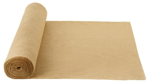VEVOR Burlap Fabric Roll, 40” x 75 ft & 50 x 50 High Density Wide Natural Burlap Fabric Rolls, Jute Fabric Burlap Tree Wrap Roll, for Decor, Crafts, Wedding, Gardening, Plant & Tree Winter Covering