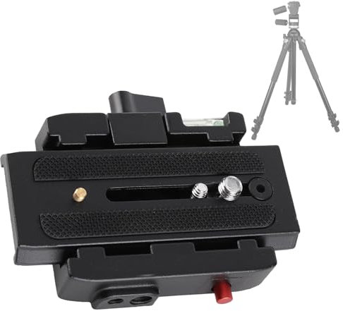 lvifloae Professionelle Aluminium-Stativ-Schnellwechselplatte, Kamera-Schnellwechselplatte mit 1 4 Zoll und 3 8 Zoll Schrauben für 501 500AH 701HDV-Köpfe, Kameras, Stative und