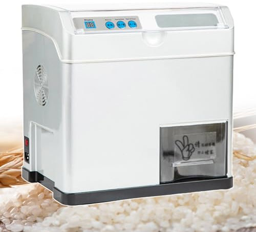 pealiritansemen Automatic Rice Milling Hulling Machine, Household Electric Rice Milling Peeling Machine, Wheat Cereals Peeling Sheller Huller, Adjustable Rice Milling Precision, 30 Kg/H