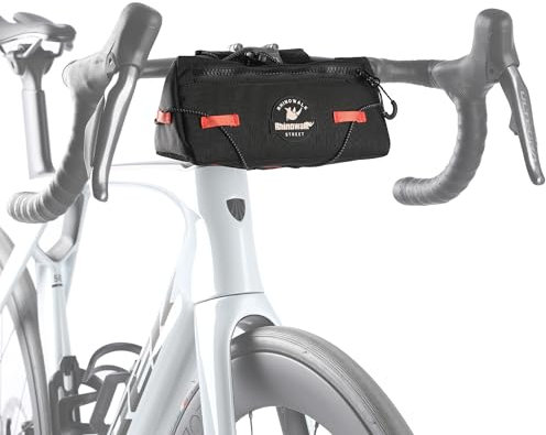 Rhinowalk Fahrrad Lenkertasche – 2-in-1 Schultertasche, für MTB, Rennrad & Faltrad, Stylisches Farbblock-Design, Schnellbefestigung mit Klettverschluss – Schwarz