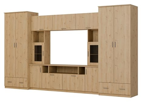 e-Meblast Wohnwand Tajga 210x53cm Modern Schrankwand Vitrinen Hängeschrank | Anbauwand, Wohnzimmer, Modern Schrankwand, Vitrinen, Hängeschrank