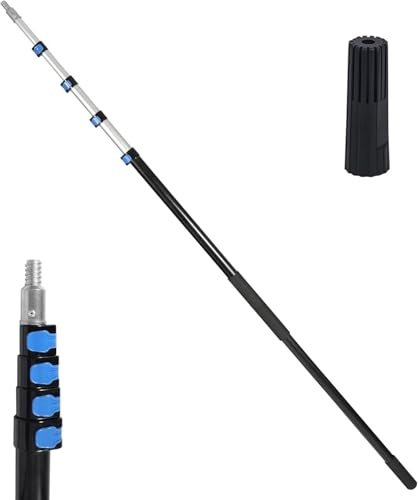 Lineslife 7-24 ft Telescopic Extension Pole, Lightweight and Sturdy, Multi-Purpose Telescoping Pole for Paint Roller、Window Cleaning 、Gutter and Roof Cleaning （Pole Only）