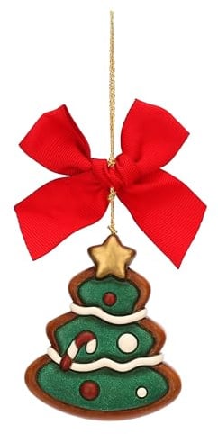 THUN - Addobbo natalizio albero di Natale in ceramica, grande -Thunland - 6,5x2x7,7 cm