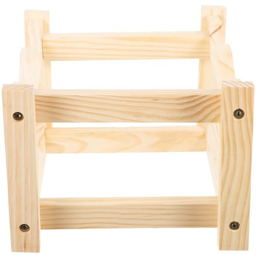 Toyvian Stabiler Weinflaschenhalter aus Holz Weinregal für Flaschen Modernes Kompaktes Design zur Weinpräsentation und Lagerung im Haushalt Natürlicher Farbton